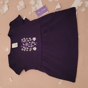 Gymboree purple embroidered floral tshirt
